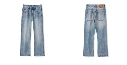 mens retro fashion high street loose casual denim micro flared pants jeans men streetwear plus size jeans trousers 28 40 unique jeans style 2573