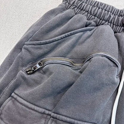 Multi-pocket zipper tactical overalls feature heavyweight shorts Street King Limited