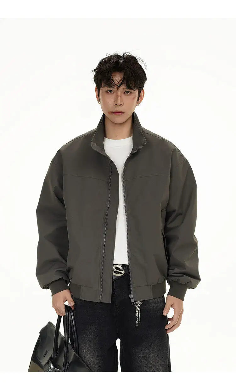 2025 spring new fashion waterproof bomber jacket men streetwear fashion loose casual motorcycle jacke boyfriend cargo coat unique cargo style 584
