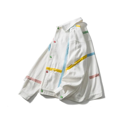 2023 autumn varsity jackets men hip hop streetwear striped drawstring design college jacket coat unisex clothing unique default style 1174