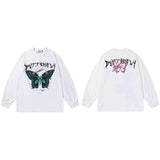 "Butterfly Eyes" Unisex Men Women Streetwear Graphic Sweatshirt Daulet Apparel