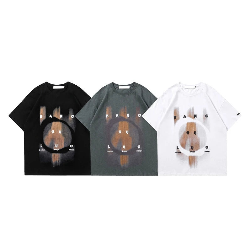 Rainbowtouches 2022 Summer Half-Sleeve T-Shirt Unisex High Street Vintage Graphic T Shirts Loose Casual Street Fashion Hip Hop Street King Limited