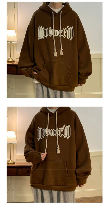 Autumn Vintage Gothic Letter Foam Printed Hooded Sweatshirts Hombre Casual Streetwear Hip Hop Hoodies Y2K Pullover Baggy Hoody Street King Limited