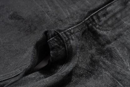 high street hand brushed glue sparkling baggy flare jeans for men y2k pantalones hombre leather pants oversized denim trousers 1 unique jeans style 5420