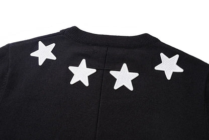 New High 2022 Men Luxury Winter gentleman Embroidered stars Knit Casual Sweaters pullover Asian Size High Street Drake #R77 Street King Limited