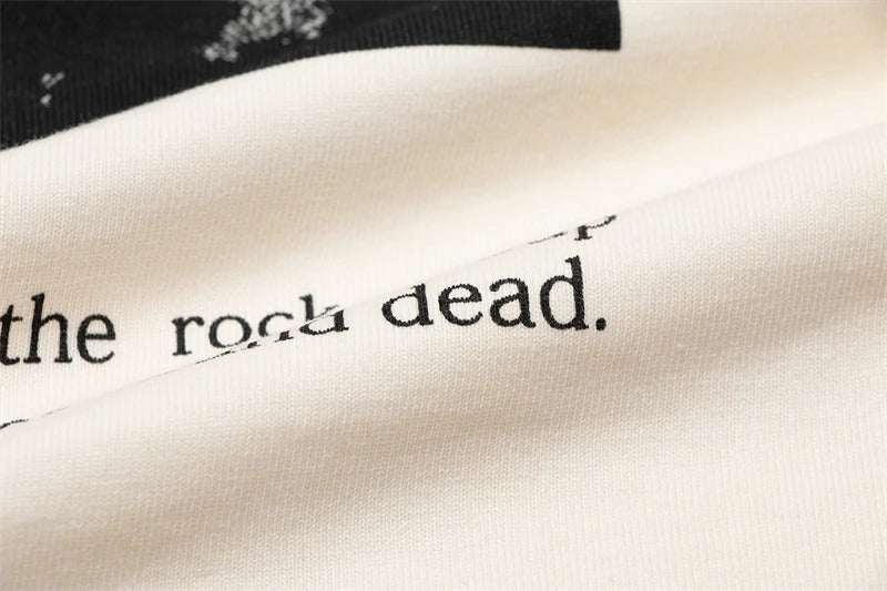 Vintage Band Cobain Portrait Print Heavyweight Short Sleeve High Street Casual Loose Cotton 90S Rock T-shirt High-quality Tops Street King Limited