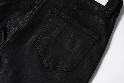 hi street flared jeans men broken patchwork denim pants streetwear harajuku luxury designer black jeans trousers male unique jeans style 476