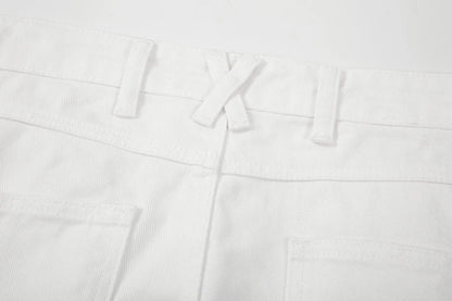 harajuku ankle zipper solid color straight casual mens cargo pants retro high street pockets hip hop baggy oversized trousers unique cargo style 299