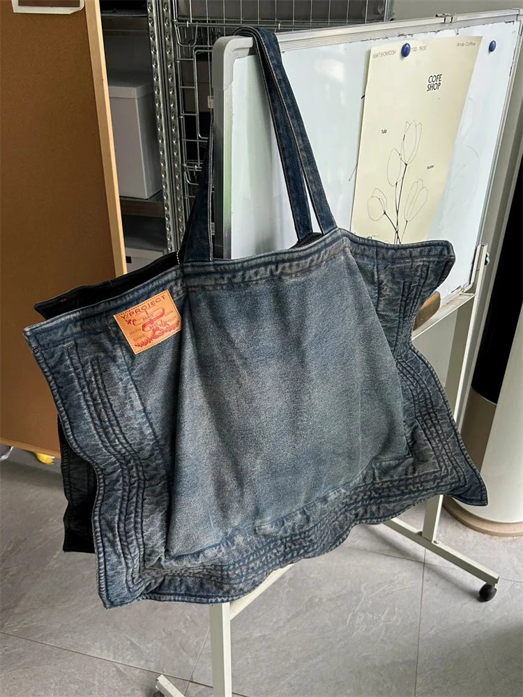 New 2024 Capacity Embroidered Project Messenger Strap Bag Men Women High Quality denimFunctional Shoulder Bags #787 Street King Limited