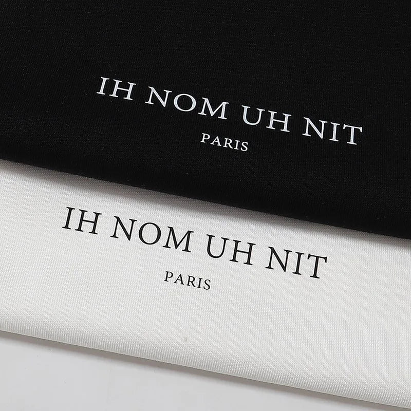 2024ss New IH NOM UH NIT T-shirt Masked Gold Necklace Printing Men Woman Good Quality Chaopai Top Tees Street King Limited