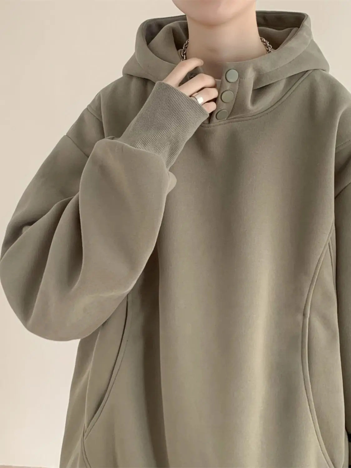 Sweatshirt men trendy autumn and winter American high street design niche heavy breasted hooded jacket plus velvet thickening Street King Limited