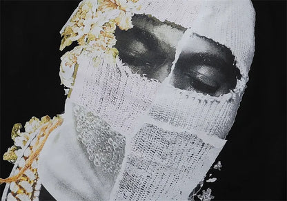 2024ss New IH NOM UH NIT T-shirt Masked Gold Necklace Printing Men Woman Good Quality Chaopai Top Tees Street King Limited