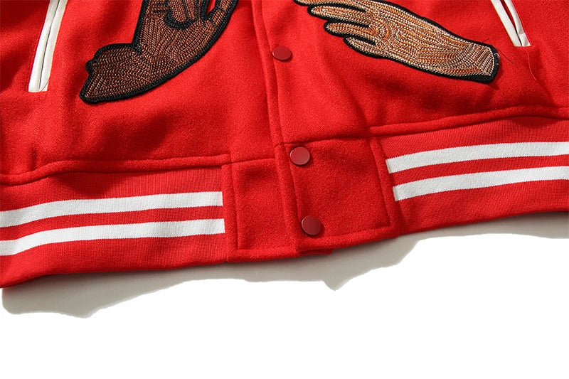 high street color block graffiti embroidery baseball jacket mens leather sleeve woolen patchwork stand oversized winter coats unique default style 940