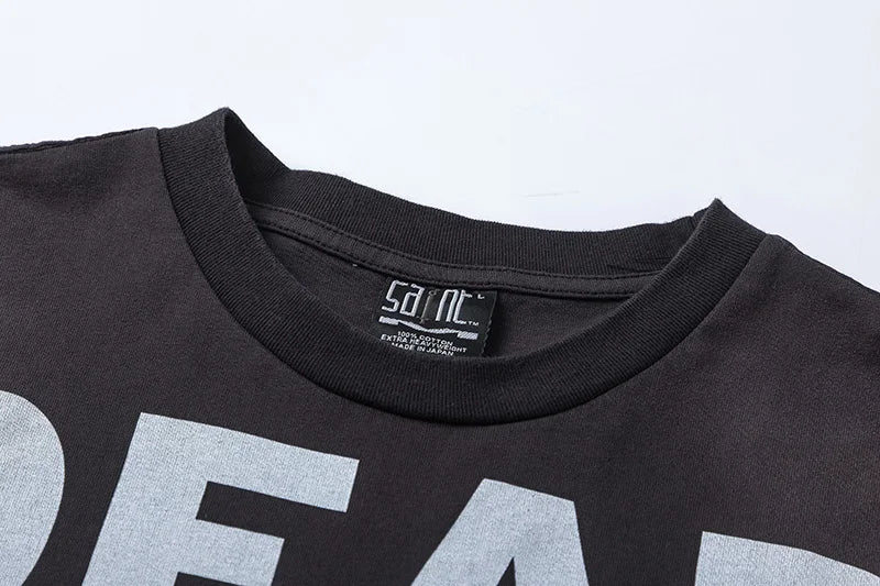 SAINT Short Sleeve Top Tees Men Woman Best Quality Space Exploration Cartoon Photo O-Neck Versatile T Shirt Street King Limited