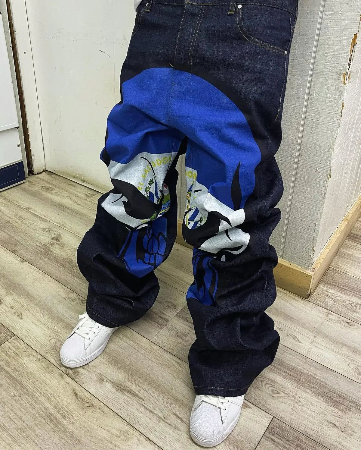 harajuku retro y2k pants gothic skateboard jeans skull denim print loose slouchy jeans men women pants streetwear hip hop jeans unique jeans style 3999