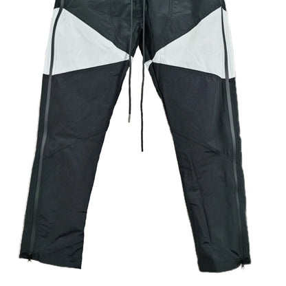 three dimensional adhesive zipper splicing functional patchwork cargo trousers mens high street vibe thin nylon cargo pants unique cargo style 944