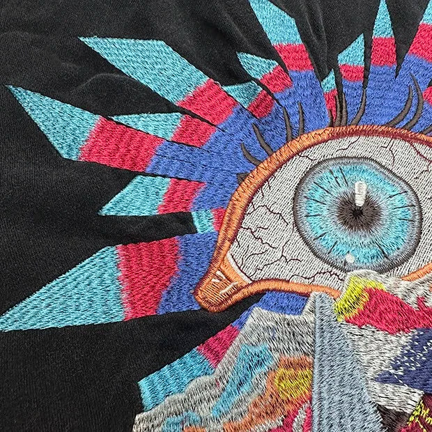 Autumn and winter 2024 new all-seeing eye embroidered hoodie Street King Limited