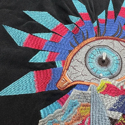 Autumn and winter 2024 new all-seeing eye embroidered hoodie Street King Limited