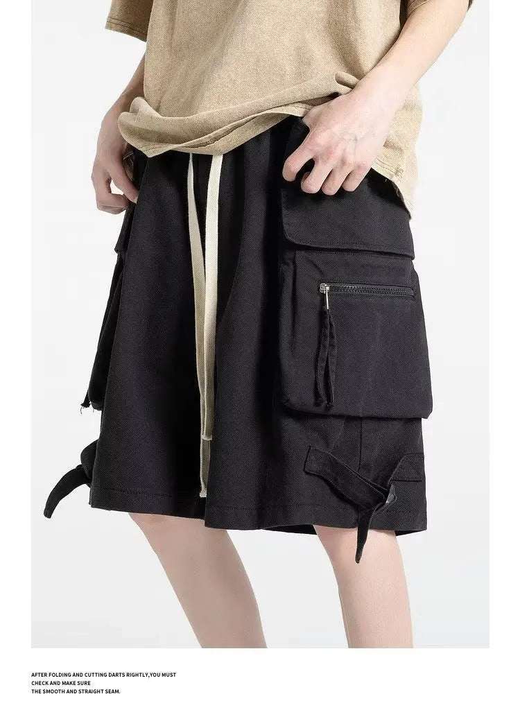 Mens Cotton Cargo Shorts Men Multi Pocket Solid Tactical Cargo Shrots Men's Outdoor Breathable Military Shorts Male 2024 Summer Street King Limited