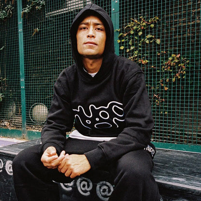 Harajuku Logo Embroidery Thick Fleece Hooded Hoodies for Men and Women Pullover Baggy Casual Sweatshirts Oversized Loose Hoody Street King Limited