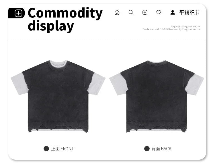 Color blocking double layered shirt Street King Limited