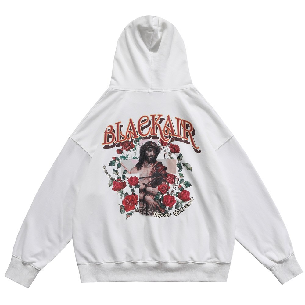 "Broken Rose" Unisex Men Women Streetwear Graphic Hoodie Daulet Apparel