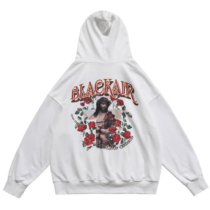"Broken Rose" Unisex Men Women Streetwear Graphic Hoodie Daulet Apparel