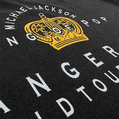 Vintage Retro Style Old School MJ's Eye Printing High-Street T-Shirt Tops Street King Limited