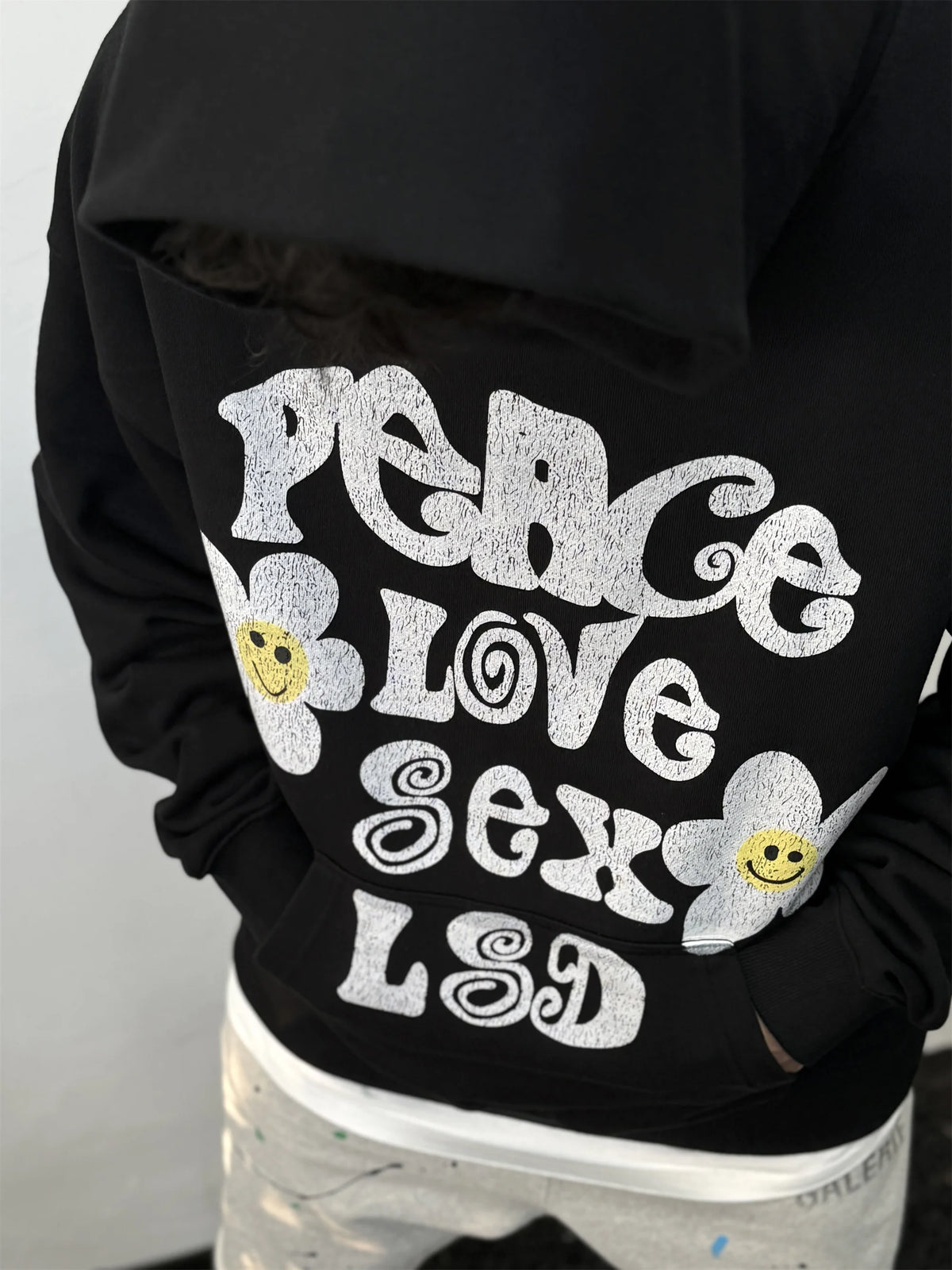 2024 Vintage readymade Style Letter Flower Print Quality Loose Oversized High-Street Cotton Hoodies Sweater Pullover Street King Limited