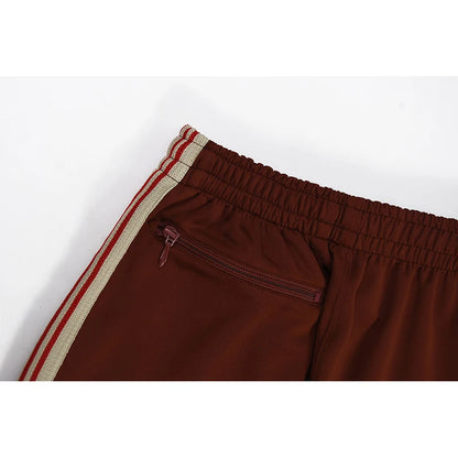 tie xiuhong high quality men woman pants chaopai versatile side edge weaving stripe embroidery loose joggers sweatpants streetwear sweatpants