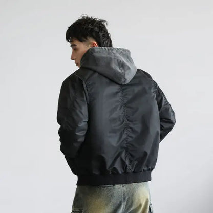 men streetwear fashion loose casual plus size short bomber baseball jacket women cargo coat spring autumn cityboy outerwear military streetwear pants