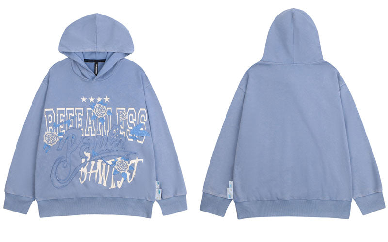 "Fearlessness" Unisex Men Women Streetwear Graphic Hoodie Daulet Apparel