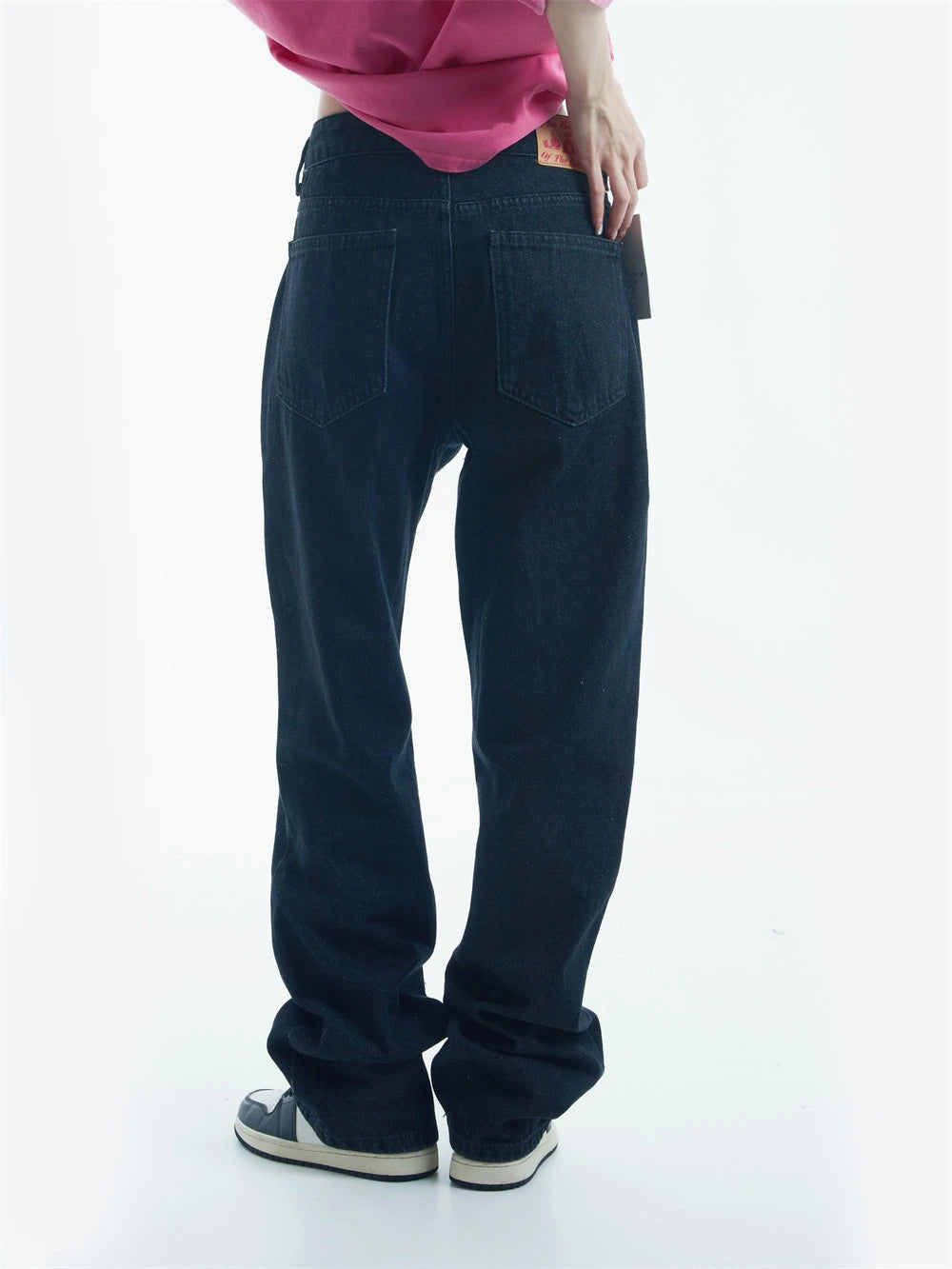 blue baggy jeans men letter printed straight denim pants fashion jeans male streetwear hip hop y2k loose trousers unique jeans style 4077