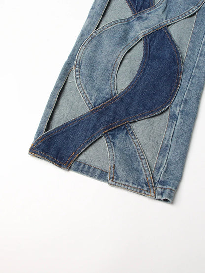 womens hollow jeans spring trend personality high waist zipper casual wide leg pants fashion casual clothing y2k pants jeans unique jeans style 77