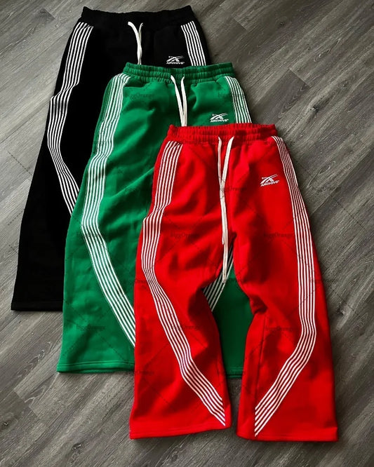 2024Colorful Street Hip-Hop SweatpantsY2KHarajuku Retro Wide Leg Pants Men American Oversized Fashion Loose and Versatile Casual Street King Limited