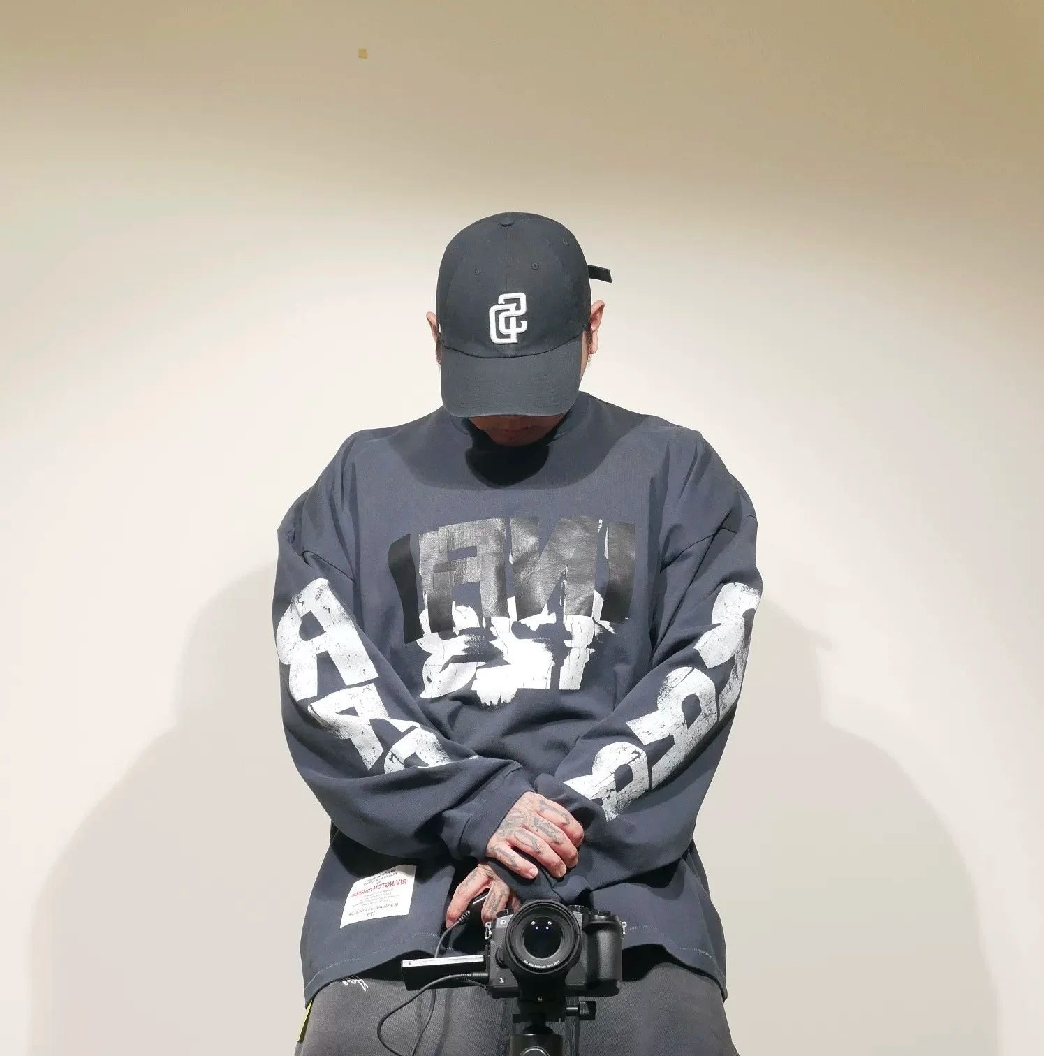 Summer Retro 123 Letter Print Brand Fashion High-Street Hip-Pop Casual Loose Cotton Long Sleeve T Shirt Pullover Sweatshirt Street King Limited