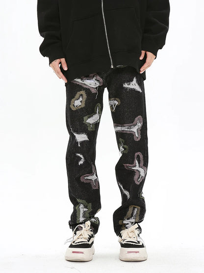 harajuku destroy ripped holes denim jeans mens zipper jeans hip hop fashion streetwear new casual straight joggers jean pants streetwear sweatpants