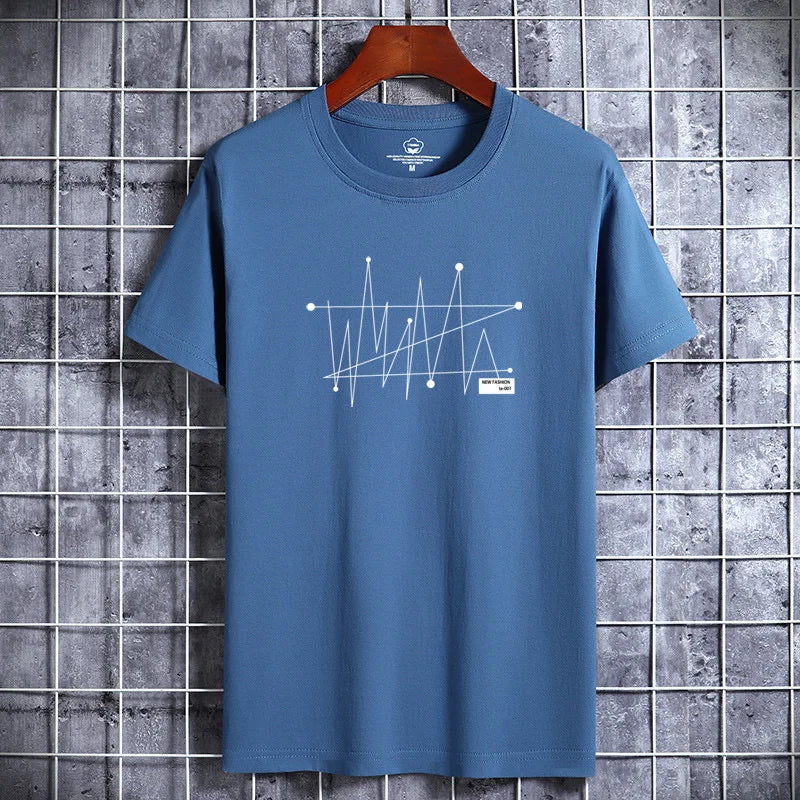 New Hotselling Summer Cotton Trend Print Round Neck Casual Tops T-Shirt Street King Limited