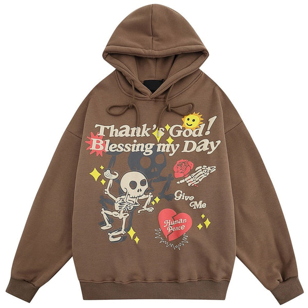 "Thank You" Unisex Men Women Streetwear Graphic Hoodie Daulet Apparel