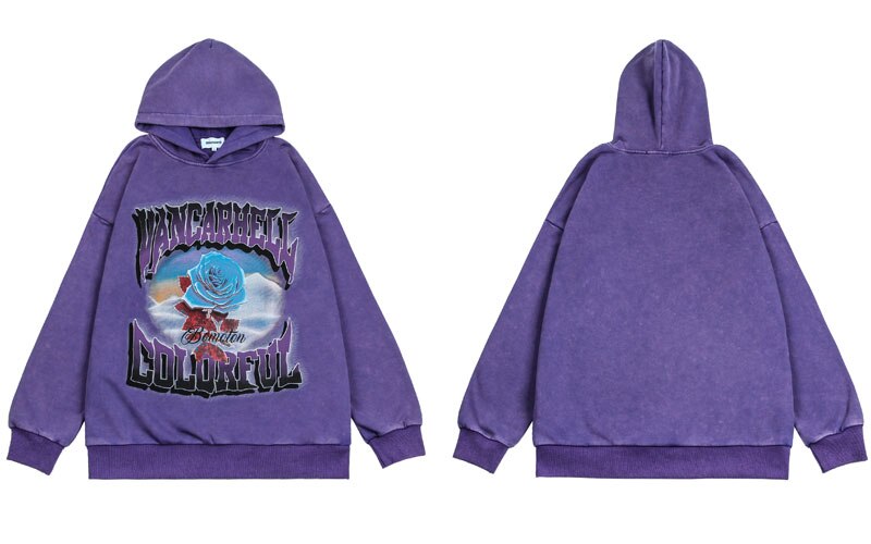 "Colourful World" Unisex Men Women Streetwear Graphic Hoodie Daulet Apparel