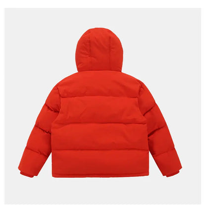 men women winter fashion loose casual cotton padded hooded parkas jacket campus boy gril thicken warm snow coat outerwear unique default style 1098