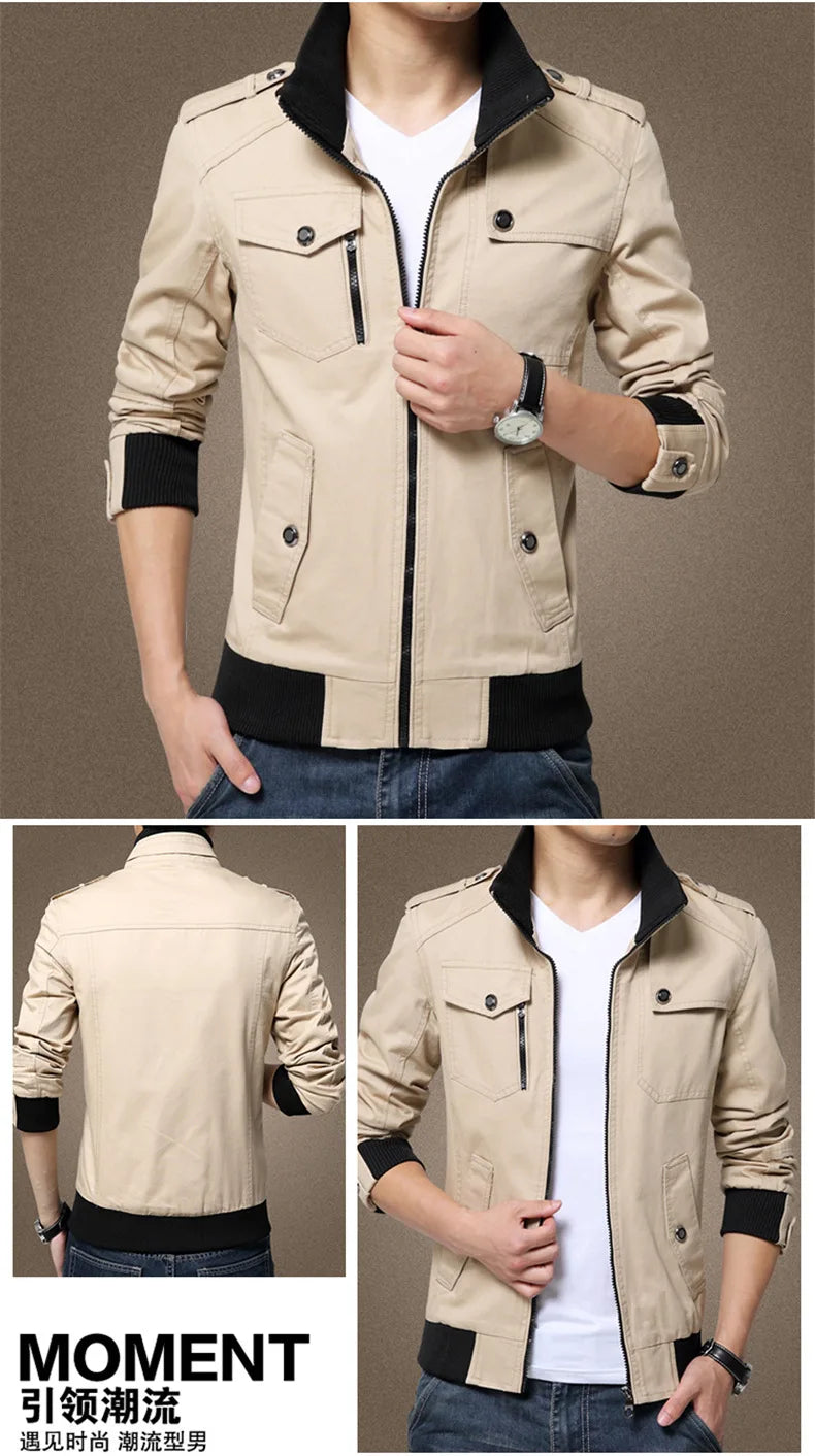 jackets men winter military jacket pilot bomber jacket coat multi pockets casual cargo work jacket men clothing unique cargo style 4739