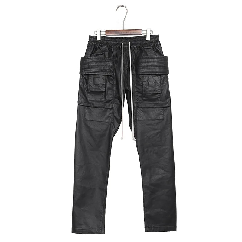 new men 2023 rick waxed tactical paratrooper cargo comfortable cotton parkour sweat casual pants sweatpants tag 720 casual joggers
