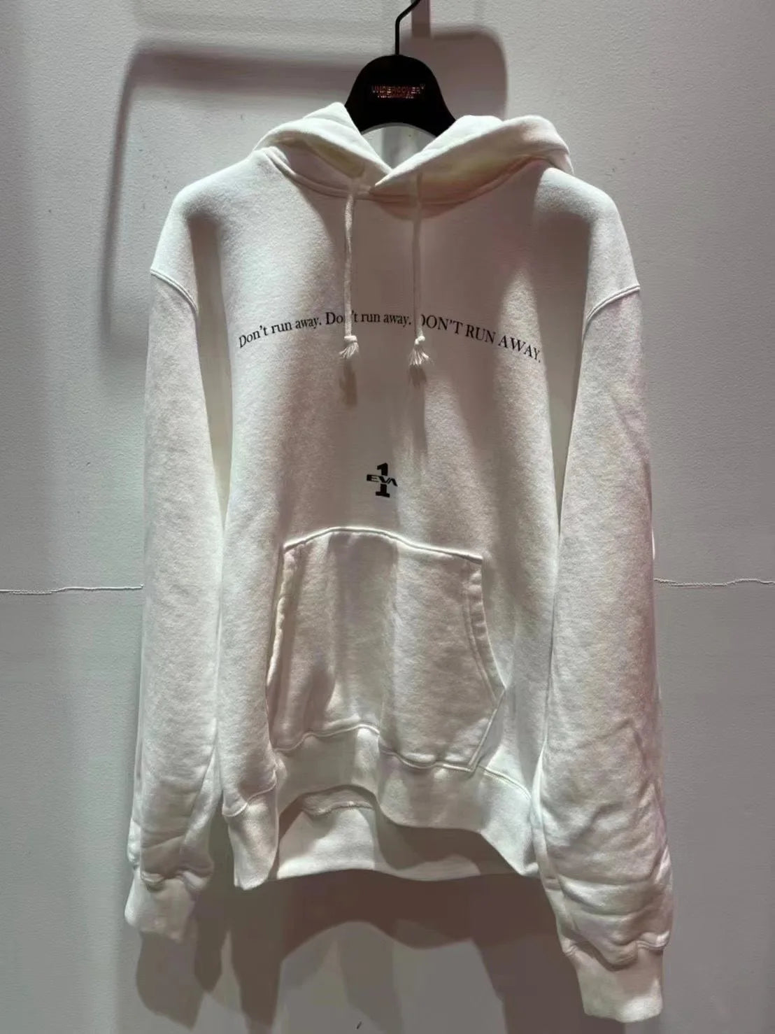 New Luxury 2023 Undercover EVA Don't Run away Pullover Hoodies Hoody hooded Sweatshirts velvet Cotton Thick Fleece US Size R044 Street King Limited