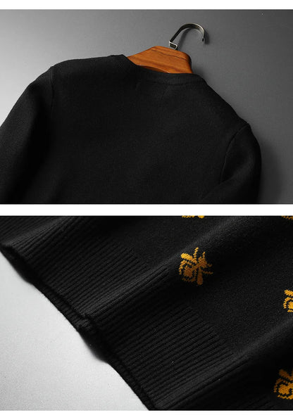 New 2022 men Luxury Winter gentleman embroidery Bees Knit Casual Sweaters pullover Asian Plug Size High quality Drake #E109 Street King Limited