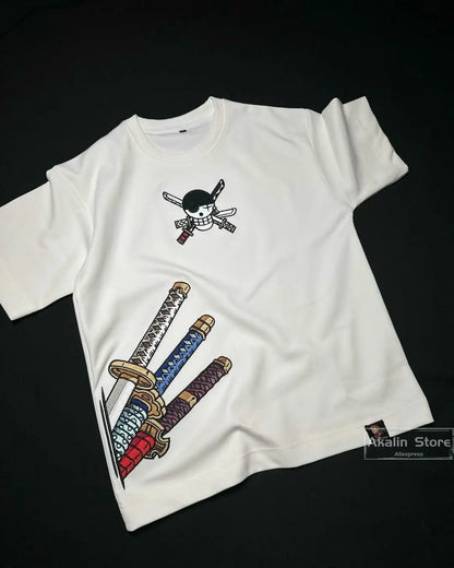 Harajuku Zoro Knife Print Graphic T Shirts Oversized Anime Pro Choice Tops Gothic Y2k T Shirt Grunge Goth Ootdstyle Streetwear Street King Limited