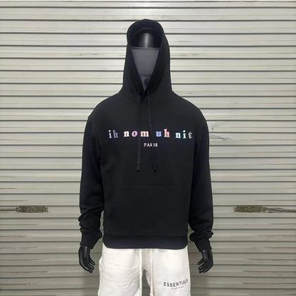 Black Rice White IH NOM UH NIT Hoodies Roses Masked Men Printing Loose Casual Lovers Men Woman Pullover Sweatshirts Street King Limited