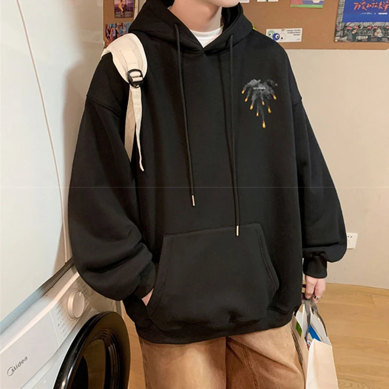 New Anime Meteorite Fall Graphic Printed Hooded Sweatshirts Hombre Hip Hop Streetwear Clothes Loose Y2K Vintage Pullover Hoodies Street King Limited