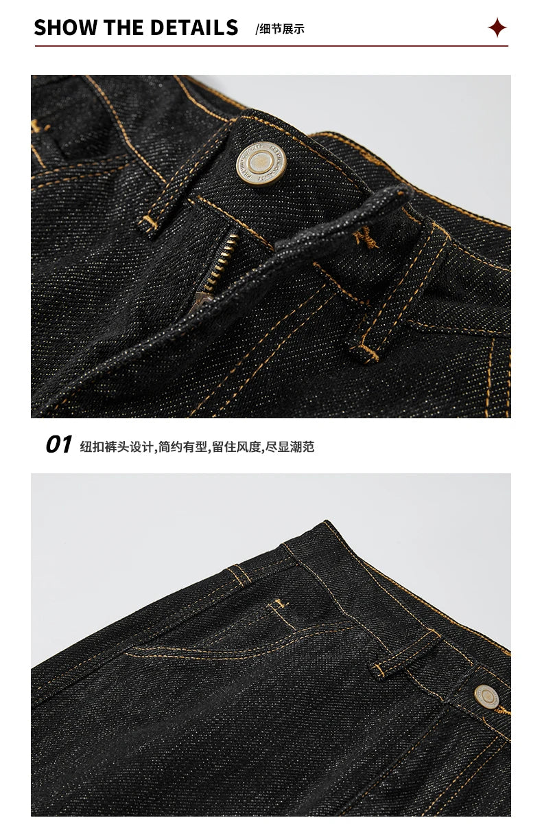 plus size 28 42 micro elastic jeans men classic fashion casual loose straight black denim jeans pant cityboy jeans long trousers unique jeans style 2022