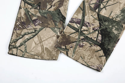 high street leaf camouflage logging pants for men straight patchwork baggy jeans cargos y2k pantalones hombre oversized trousers 1 unique cargo style 5